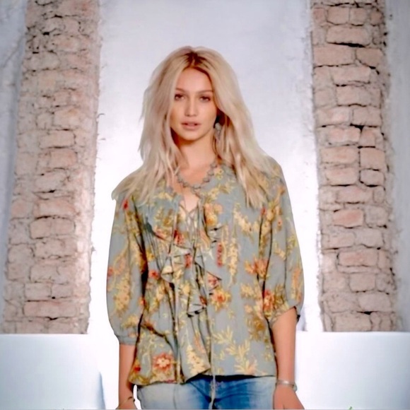 Denim & Supply Ralph Lauren Avery Swing Floral Blouse size M - Picture 1 of 13